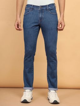 Wrangler - Men's Blue Skanders Slim Fit Low Rise Jeans