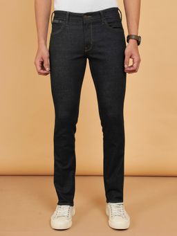 Wrangler - Men's Blue Skanders Slim Fit Low Rise No Fade Jeans