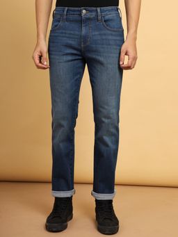 Wrangler - Men's Blue Jacks Ville Slim Fit Mid Rise Jeans