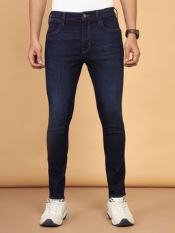Wrangler - Men's Blue Bostin Slim Fit Mid Rise Light Fade Jeans