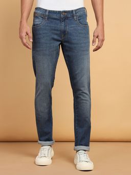 Wrangler - Men's Blue Vegas Skinny Fit Low Rise Light Fade Jeans