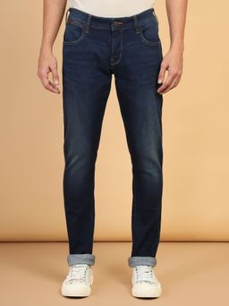 Wrangler - Men's Blue Vegas Skinny Fit Low Rise Light Fade Jeans