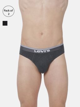 Levi's - Men Premium Cotton Stretch 200 Sf Solid Comfort Brief (pack Of 2) Multi-Color