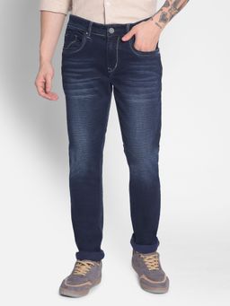 CRIMSOUNE CLUB - Men's Navy Blue Jeans