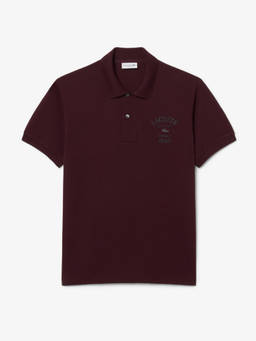 Lacoste - Classic Fit Embroidered Petit Pique Brown Polo T-Shirt