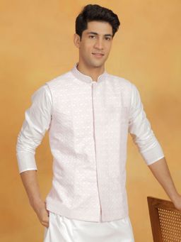 Vastramay - Mens Pink Cotton Nehru Jacket