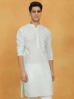 Vastramay - Mens Green Cotton Kurta