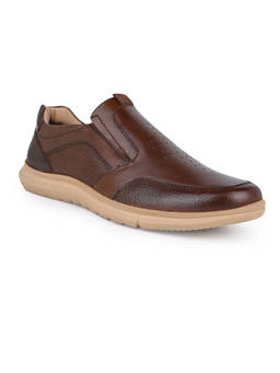 Alberto Torresi - Brown Leather Round Toe Pair Of Loafers