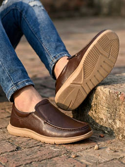 Alberto Torresi - Brown Synthetic Round Toe Pair Of Loafers