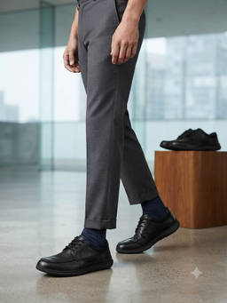 Alberto Torresi - Black Leather Round Toe Pair Of Loafers