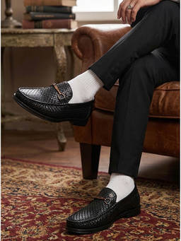 Alberto Torresi - Black Synthetic Round Toe Pair Of Loafers