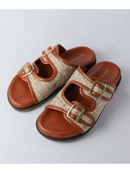 Megleo - Tan Pu Open Toe Pair Of Sandals