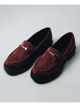 Megleo - Red Pu Round Toe Pair Of Loafers