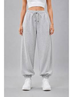MIXT by Nykaa Fashion - Womens Grey Terry Joggers