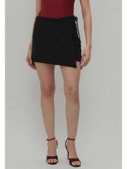 Twenty Dresses by Nykaa Fashion - Womens Black Wrap Style Skort