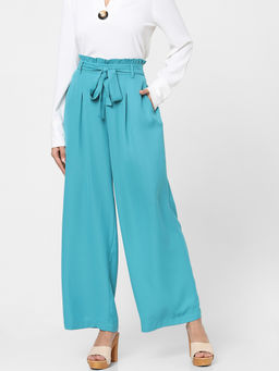 VERO MODA - Women Casual tie belt wide leg pants