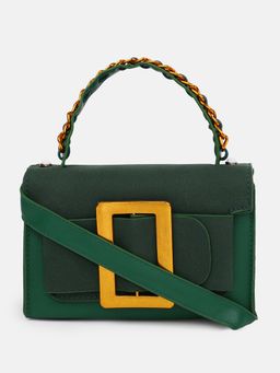 Haute Sauce - Women Green Solid Hand Bag