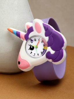 Stol'N - Unicorn Detailed Slap Stick Wrist Watch - Purple