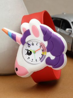 Stol'N - Unicorn Detailed Slap Stick Wrist Watch - Red