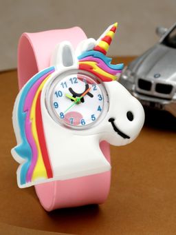 Stol'N - Unicorn Detailed Slap Stick Wrist Watch - Pink