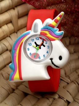 Stol'N - Unicorn Detailed Slap Stick Wrist Watch - Red