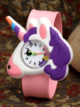 Stol'N - Unicorn Detailed Slap Stick Wrist Watch - Pink