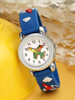 Stol'N - Aeroplane Aplique Wrist Watch - Blue