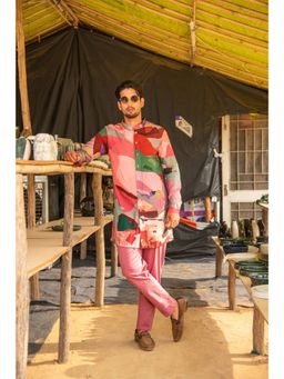 Soniya G - Pink Embroidered Kurta and Pant Set