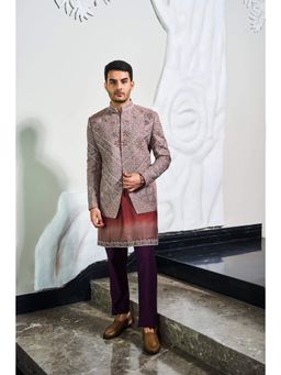 Soniya G - Nude Pink Jodhpuri Jacket with Kurta and Pant