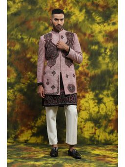 Soniya G - Paisley Print Handloom Indowestern Jacket with Kurta and Pant