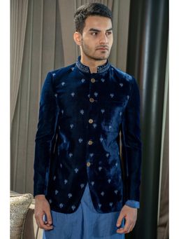 Soniya G - This Turk blue velvet coloured jodhpuri