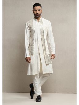 Soniya G - Pintuck Flap Kurta with Churidar and Jacket