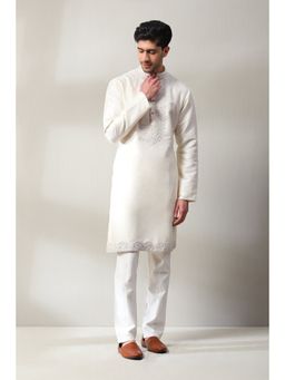 Soniya G - Ivory Chikankari Kurta with Pant