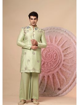 Soniya G - Green Kurta with Embroidered Detail and Pant