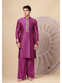 Soniya G - Timeless Magenta Muslin Kurta and Pant Set