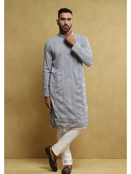 Soniya G - Sky Blue Chikankari Georgette Kurta and Pant Set