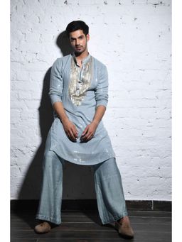 Soniya G - Sky Blue Sequin Kurta and Pant Set