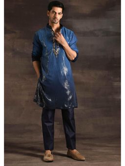 Soniya G - Blue Ombre Shaded Sequin Kurta and Pant Set