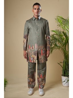 Soniya G - Green Printed Kurta and Pant Set