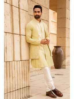 Soniya G - Lemon Embellished Kurta and Churidar