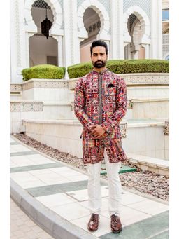 Soniya G - Colourful Kurta and Jacket with Boxy Pant