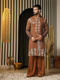 Soniya G - Gold Embroidered Kurta and Pant Set