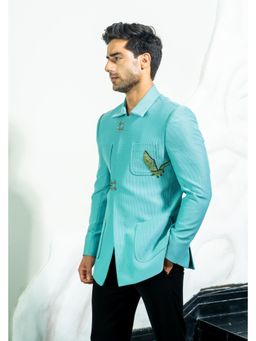 Soniya G - This Bluish Green Codroys Jacket and Pant