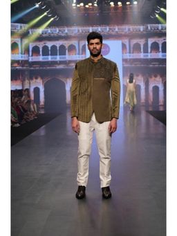Soniya G - Men Olive Jodhpuri with Pant