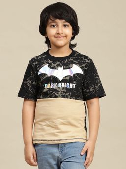 Kidsville - Multi-Color Batman Graphic Printed Regular Fit T-Shirt for Boys