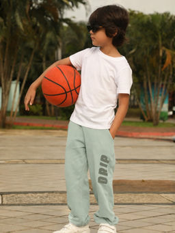 Napchief - Kids Drip Sage Green Joggers