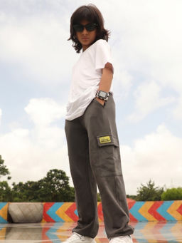 Napchief - Kids Vibe Check Dark Grey Joggers