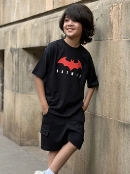 Napchief - Unisex Batman Core Cargo Short with T-shirt