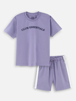 Napchief - Unisex Chill Club Essentials Chill Lilac Short with T-shirt
