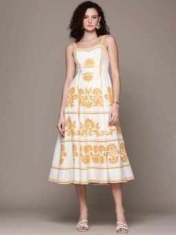 Label Ritu Kumar - White Adelina Long Midi Dress